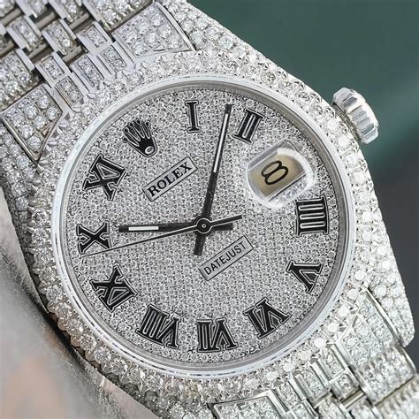 cheap iced out rolex|rolex datejust 41mm iced out.